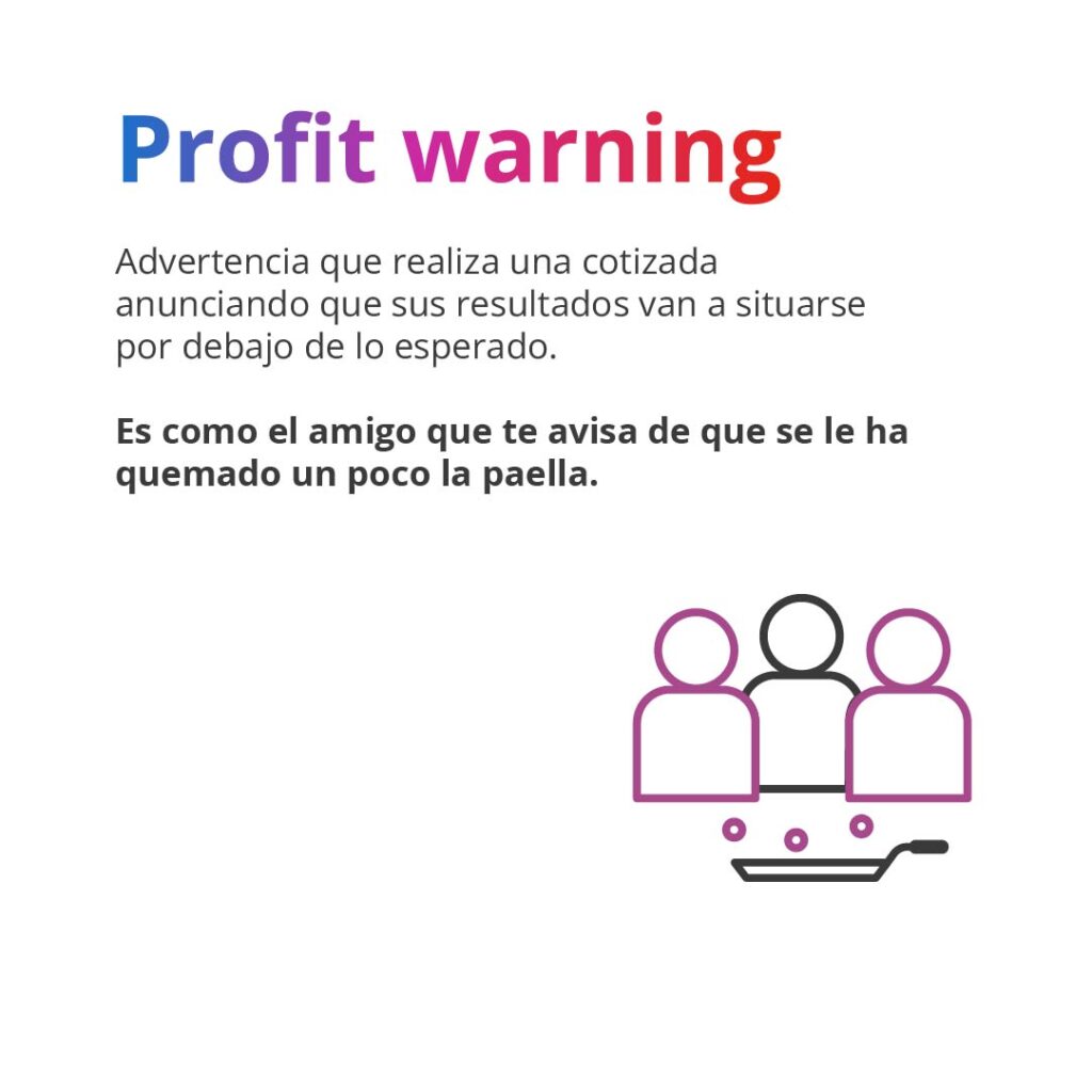 Definicion de profit warning